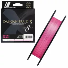   Major Craft Dangan Braid X 8X Eging 0,10mm 150m Pink Pletená šňůra