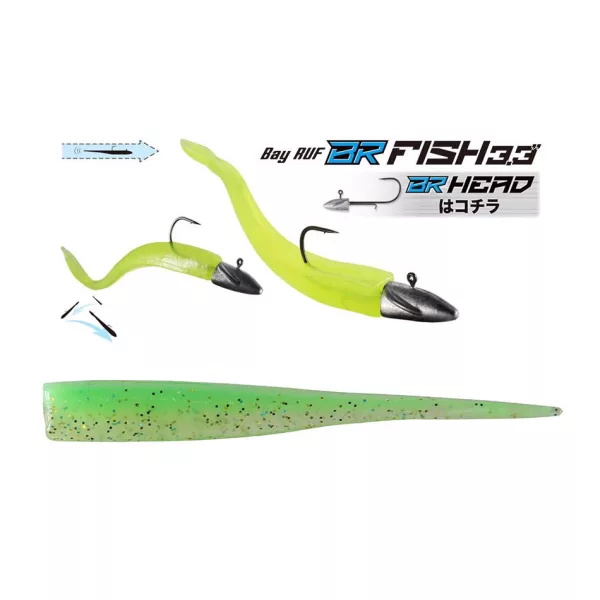 Duo Bayruf BR Fish 8,4cm S044 Lime Gold Plastová nástraha 7ks