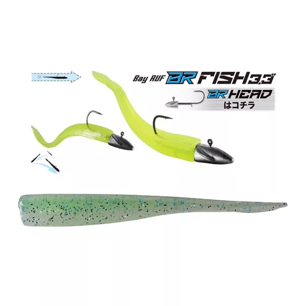 Duo Bayruf BR Fish 8,4cm S045 Kibinago Green Plastová nástraha 7ks