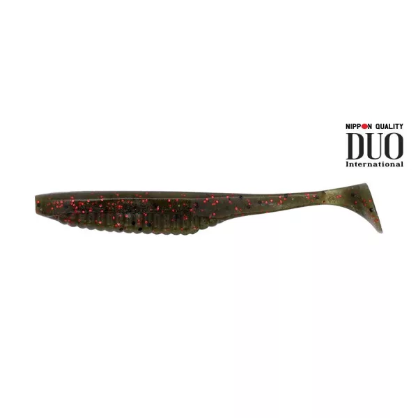 Duo Realis Versa Shad 7,6cm F018 Green Pumpkin Red Flake Plastová nástraha 10ks
