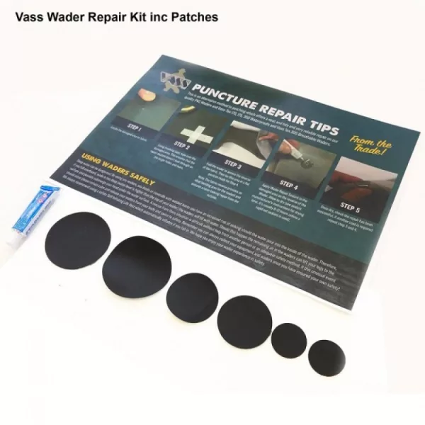 Vass Fishing Wader&Rainwear Repair Kit Sada na opravu holínek a pláštěnek s náplastmi