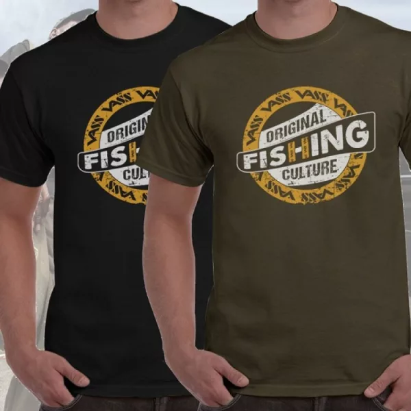Vass-Tex Fishing Culture Printed Khaki Tričko L