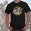 Vass-Tex Fishing Culture Potlačené Khaki Tričko XL