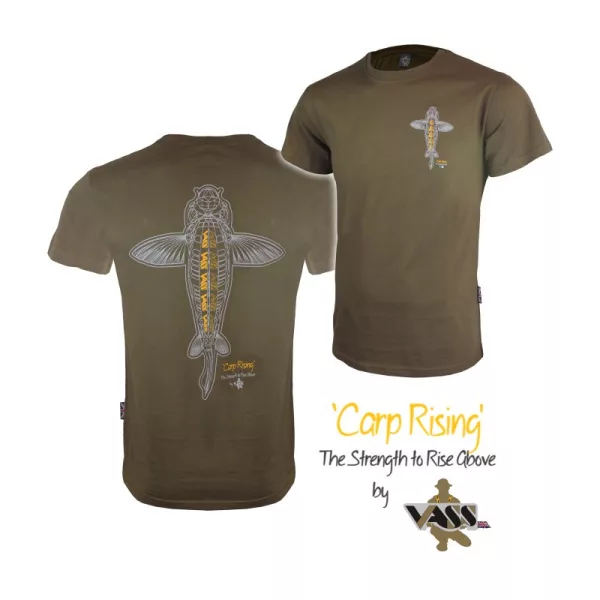 Vass-Tex Carp Rising Khaki tričko S