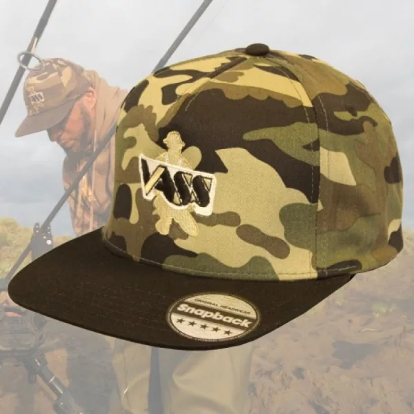 Vass-Tex Camo-Černá Snapback Baseballová Čepice
