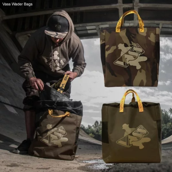 Vass-Tex Wader Storage Bag Camouflage Taška na brodící kalhoty 23x32x38cm