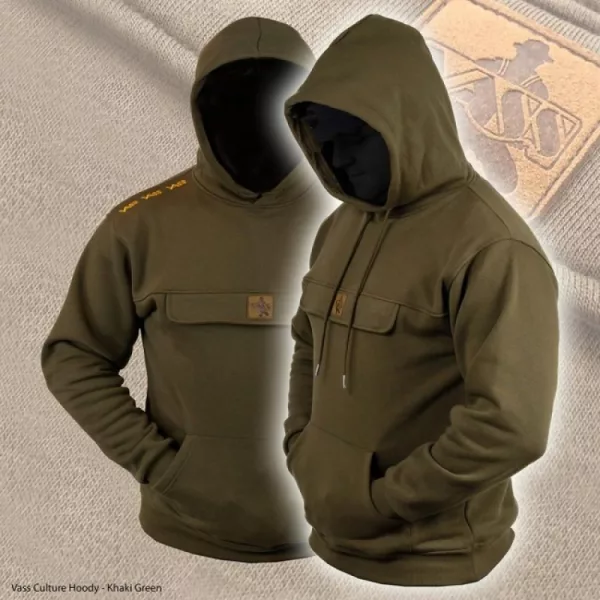 Vass-Tex Culture Fishing Khaki Green Mikina s kapucí L