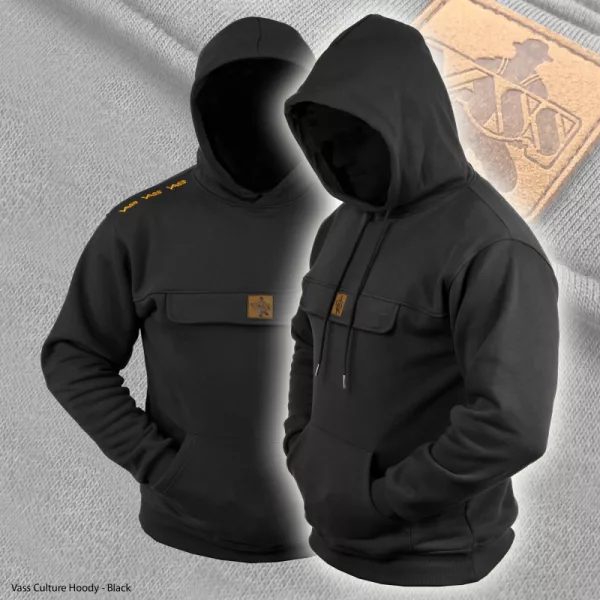 Vass-Tex Culture Fishing Černá Mikina s kapucí 3XL