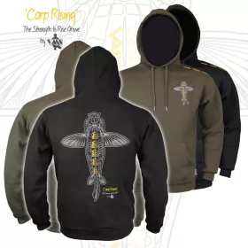 Vass-Tex Carp Rising Khaki Mikina s kapucí S