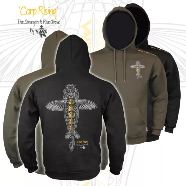 Vass-Tex Carp Rising Khaki Mikina s kapucí 2XL