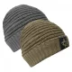 Vass-Tex Fleece Lined Ribbed Beanie Hnědá Čepice S Pogumovaným Logem