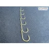Sasame Chinu Ringed Gold 1 s očkem, s protihrotem kaprový háček 9ks