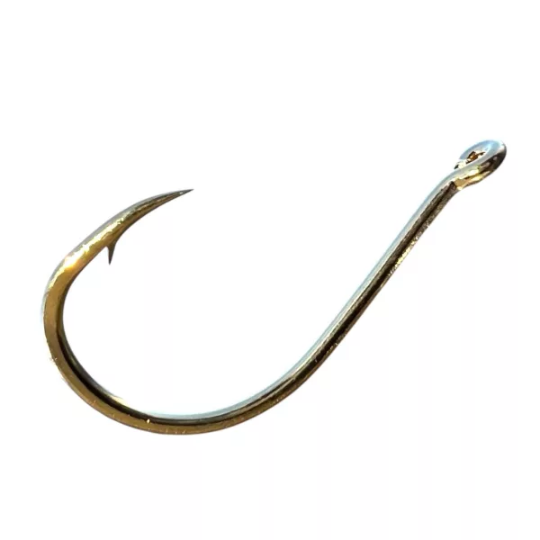 Sasame Chinu Ringed Gold 2 s očkem, s protihrotem kaprový háček 10ks