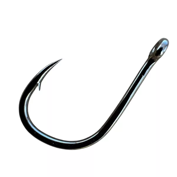 Sasame Iseama Ringed Black Nickel 1 Háček na kapry s očkem a protihrotem 7ks