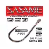 Sasame DH Point Chinu Black Nickel 3 háčky na kapry s plátkem a protihrotem, 7ks