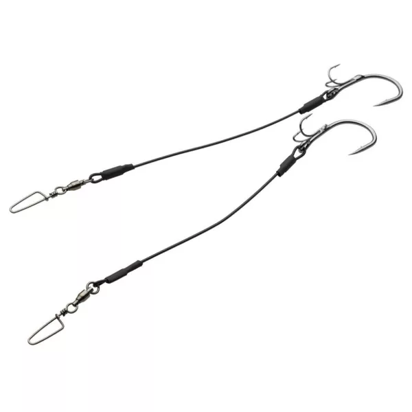 KINETIC Big Fish Stinger 200lbs 200mm #9/0 Black 2pcs Šroubové návazce