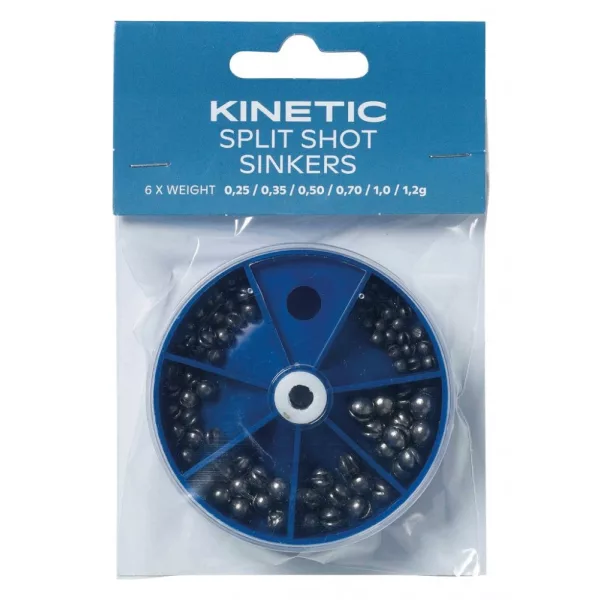 KINETIC Split Shot Lead Sinkers Assortment Sada brokových olůvek