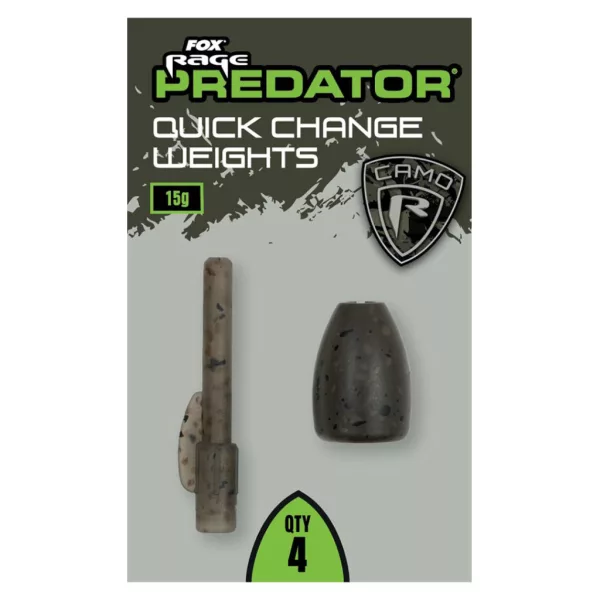 Fox Rage Predator Camo Quick Change Weights Rychlovýměnné plovoucí závaží 35gr 3ks