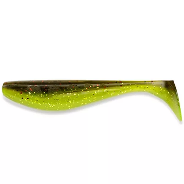 FISHUP Wizzle Shad 7,62cm (8ks), #203 - Green Pumpkin/Flo Chartreuse Plastová nástraha