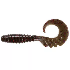   FISHUP Fancy Grub 5,08cm (10ks.), #050 - Zelená Dýně Hnědá/Červená a Fialová Plastová nástraha