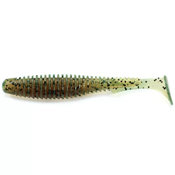FISHUP U-Shad 5,08cm (10ks.), #017 - Motor Oil Pepper Plastová nástraha