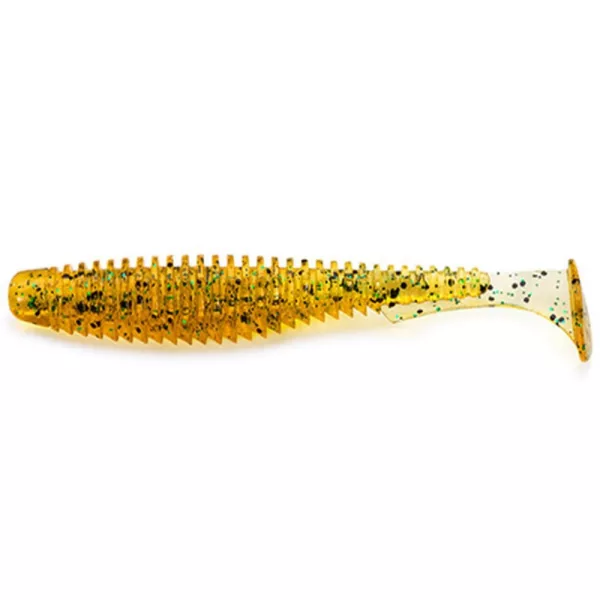 FISHUP U-Shad 5,08cm (10ks.), #036 - Karamelová/zelená a černá Plastová nástraha