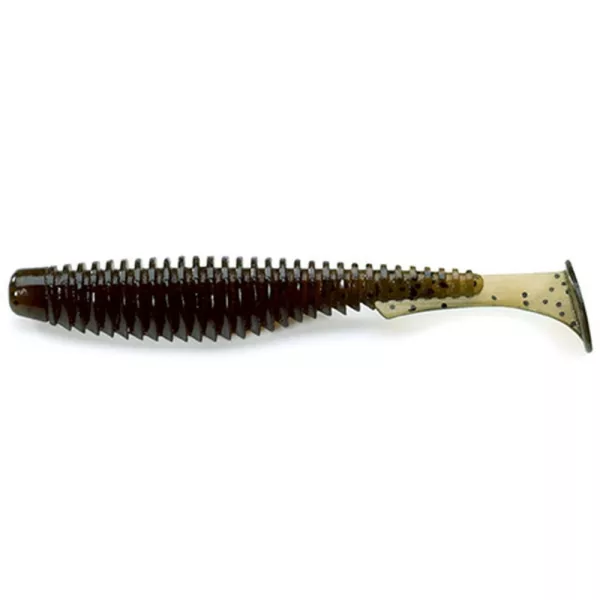 FISHUP U-Shad 5,08cm (10ks.), #043 - Meloun hnědá/černá Plastová nástraha