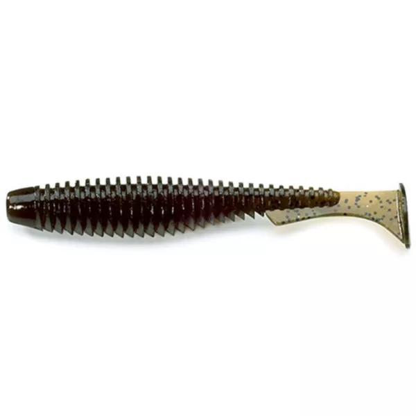 FISHUP U-Shad 6,35cm (9ks.), #043 - Meloun hnědá/černá Plastová nástraha
