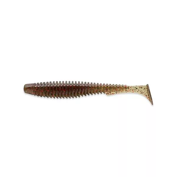 FISHUP U-Shad 6,35cm (9ks.), #045 - Zelená dýně/červená a černá Plastová nástraha