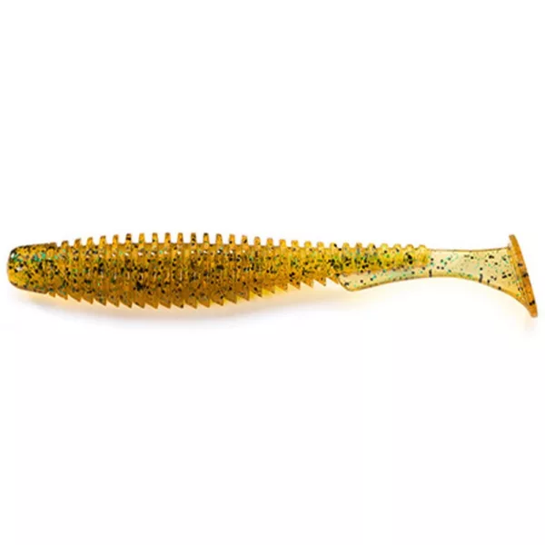 FISHUP U-Shad 7,62cm (9ks.), #036 - Karamelová/zelená a černá Plastová nástraha