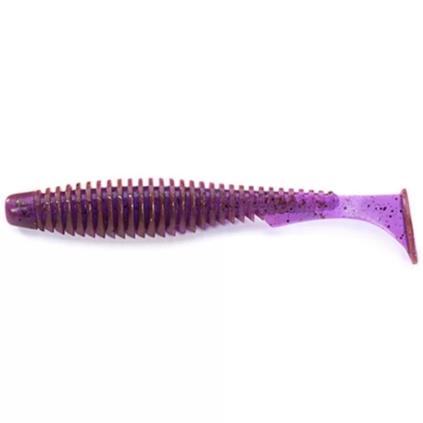 FISHUP U-Shad 10,16cm (8ks), #016 - Lox/zelená & černá Plastová nástraha