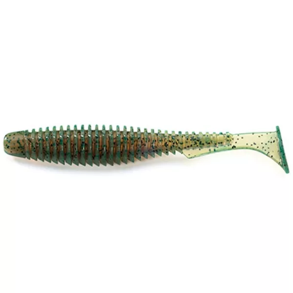 FISHUP U-Shad 10,16cm (8ks), #017 - Motorový olej s pepřem Plastová nástraha