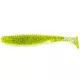 FISHUP U-Shad 10,16cm (8ks), #055 - Chartreuse/černá Plastová nástraha