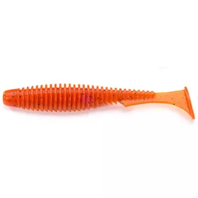   FISHUP U-Shad 10,16cm (8ks), #049 - Oranžová dýně/černá Plastová nástraha