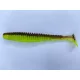 FISHUP U-Shad 10,16cm (8ks), #203 - Zelená dýně/fluorescentní chartreuse Plastová nástraha
