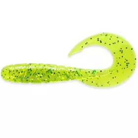   FISHUP Mighty Grub 8,89 cm (7 ks.), #026 - Flo Chartreuse/Zelená Plastová nástraha