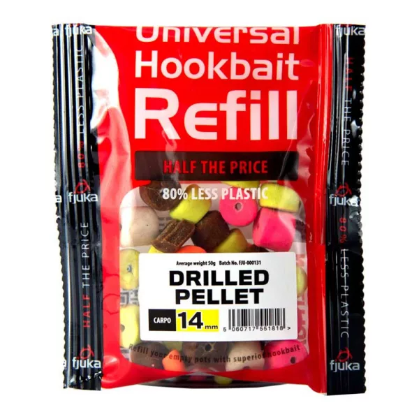 Fjuka Drilled Pellets Carpos MC 14mm Nástraha v náhradním balení 50gr