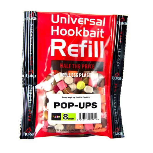 Fjuka Pop-Ups Mixed Colours 8mm Pop Up Náhradní Balení 50gr