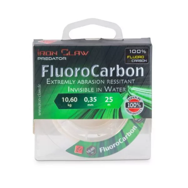 Iron Claw Predator Fluorocarbon Átlátszó 0,30mm 25m Előkezsinór