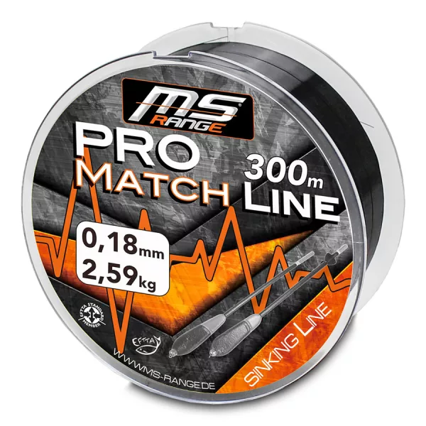MS Range Pro Match Line Fekete 0,20mm 300m Süllyedő Monofil Főzsinór