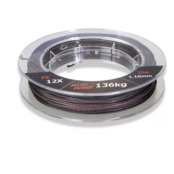 Uni Cat Camou 12X Barna-Fekete 0,70mm 25m Fonott Előkezsinór