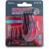 Uni Cat BTX-88 Bait Gripper 8/0 Füles, Szakállas Egyágú Harcsázó Horog 4db
