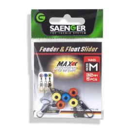 Saenger Feeder & Float Slider S 28mm Forgókapocs 5db