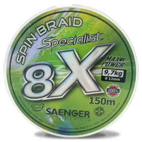   Saenger 8X Specialist Spin Braid Zöld 0,14mm 150m Fonott Főzsinór