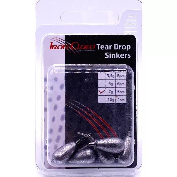 Iron Claw Tear Drop Shot Sinker Ólom 7gr 5db