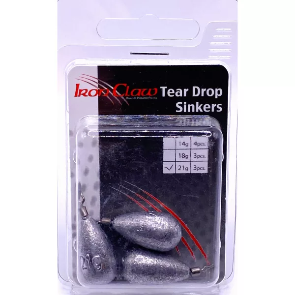Iron Claw Tear Drop Shot Sinker Ólom 21gr 3db