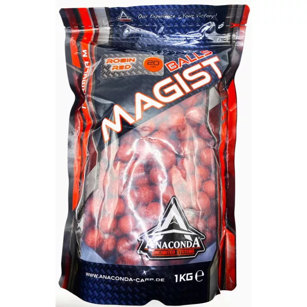 Anaconda Magist Balls 20mm Robin Red Boilie 1kg
