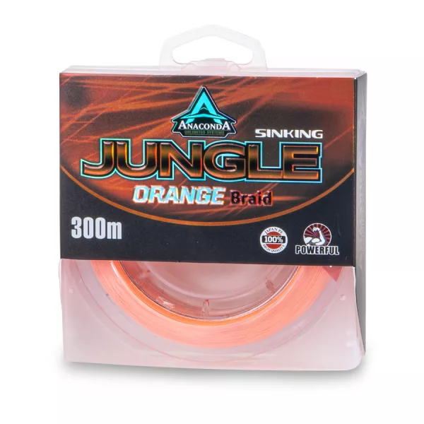 Anaconda Jungle Orange Oranžový 0,22mm 300m Potápivý Pletený vlasec