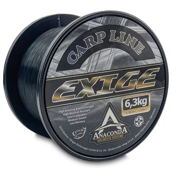 Anaconda Exige Carp Line Tmavě zelená 0,39mm 1200m Monofilní hlavní šňůra