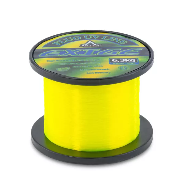 Anaconda Fluo Exige UV Carp Line Žlutá 0,30mm 1200m Monofilní hlavní šňůra
